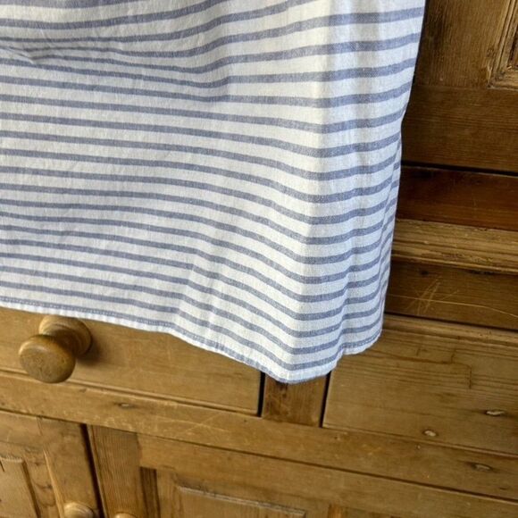 Soprano Medium Blue White‎ Striped Cold Shoulder Off The Shoulder Blouse - Picture 7 of 10